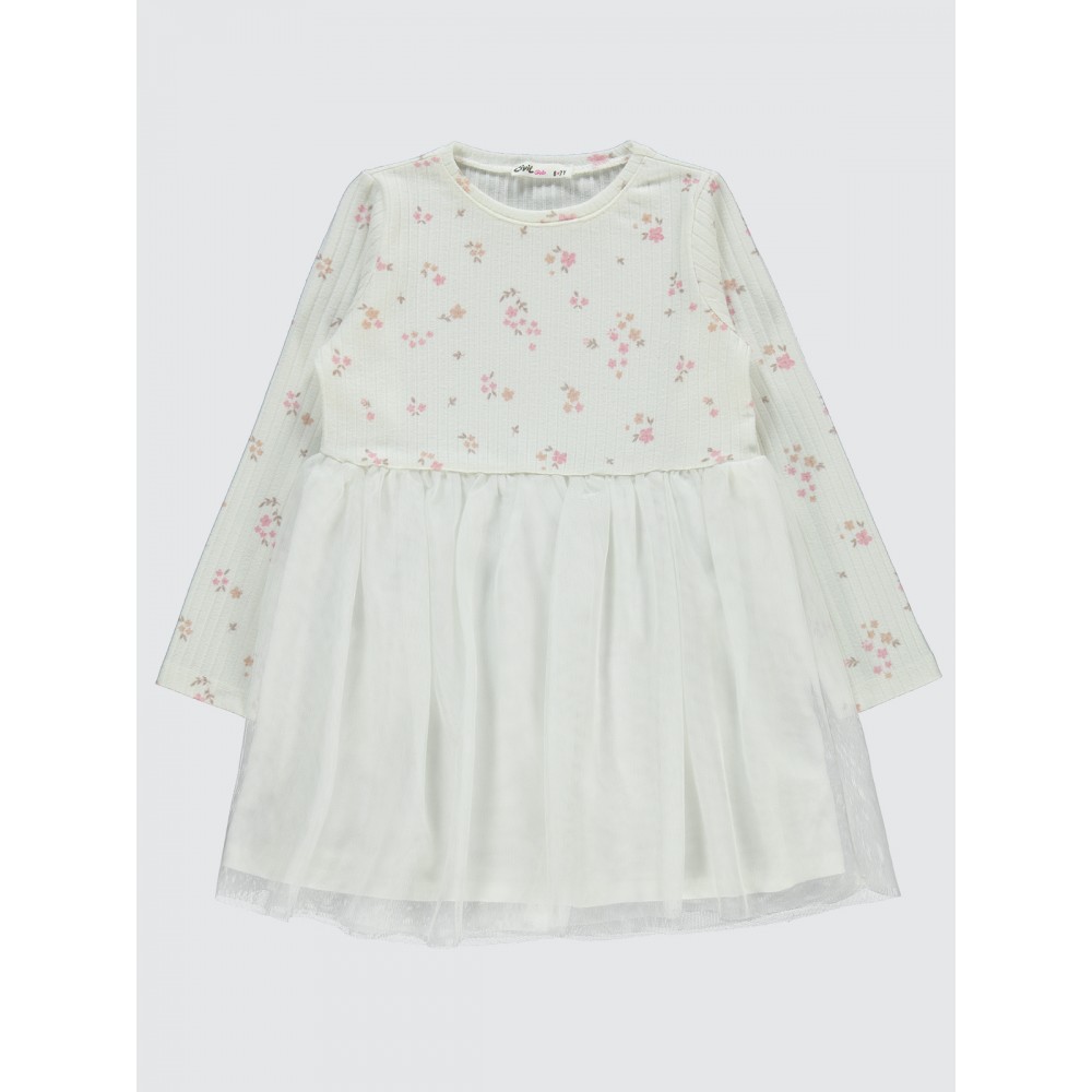 Ecru Girls-Dress and Overall Ecru Girls-Dress and Overall