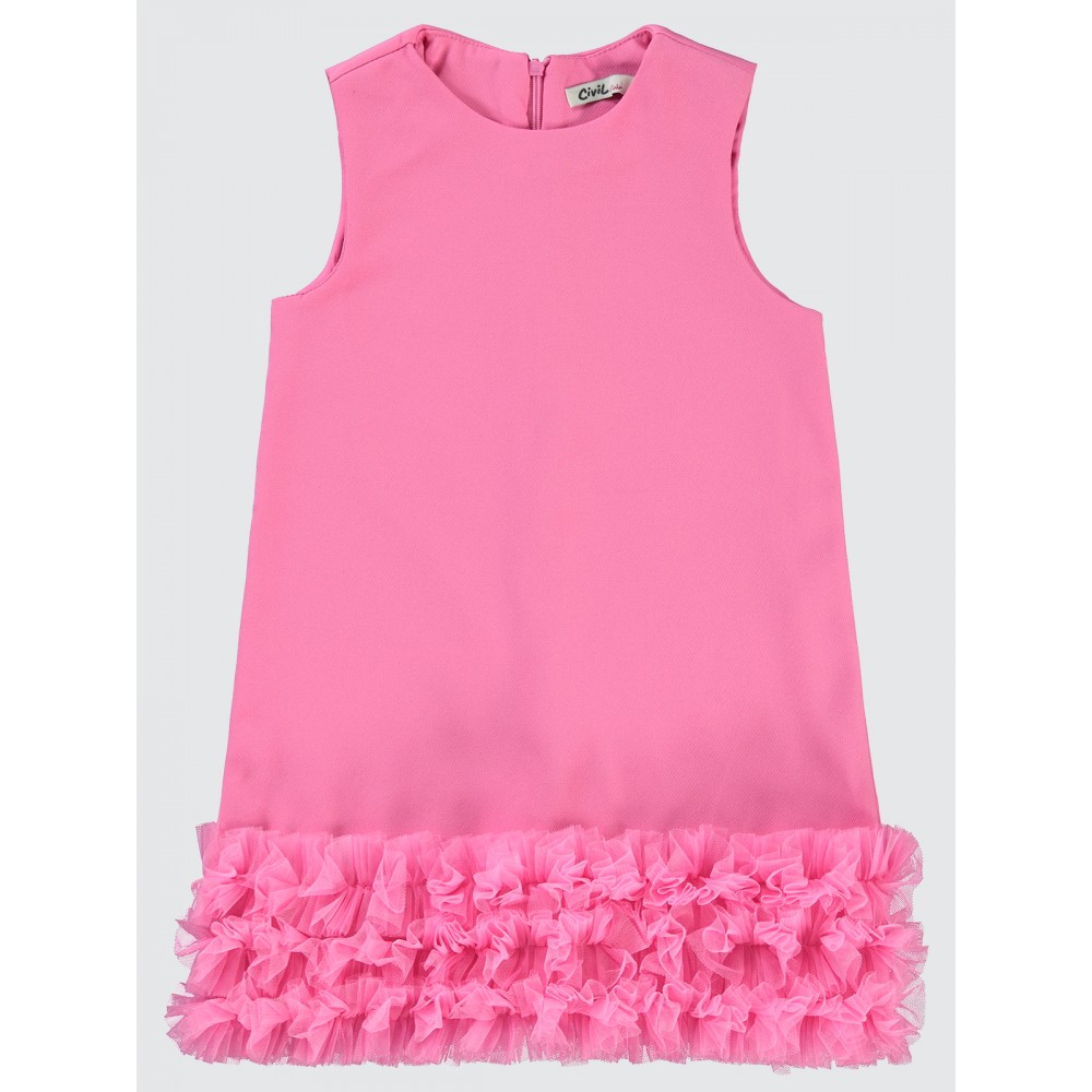 Fuchsia Girls-Dress and Overall Fuchsia Girls-Dress and Overall