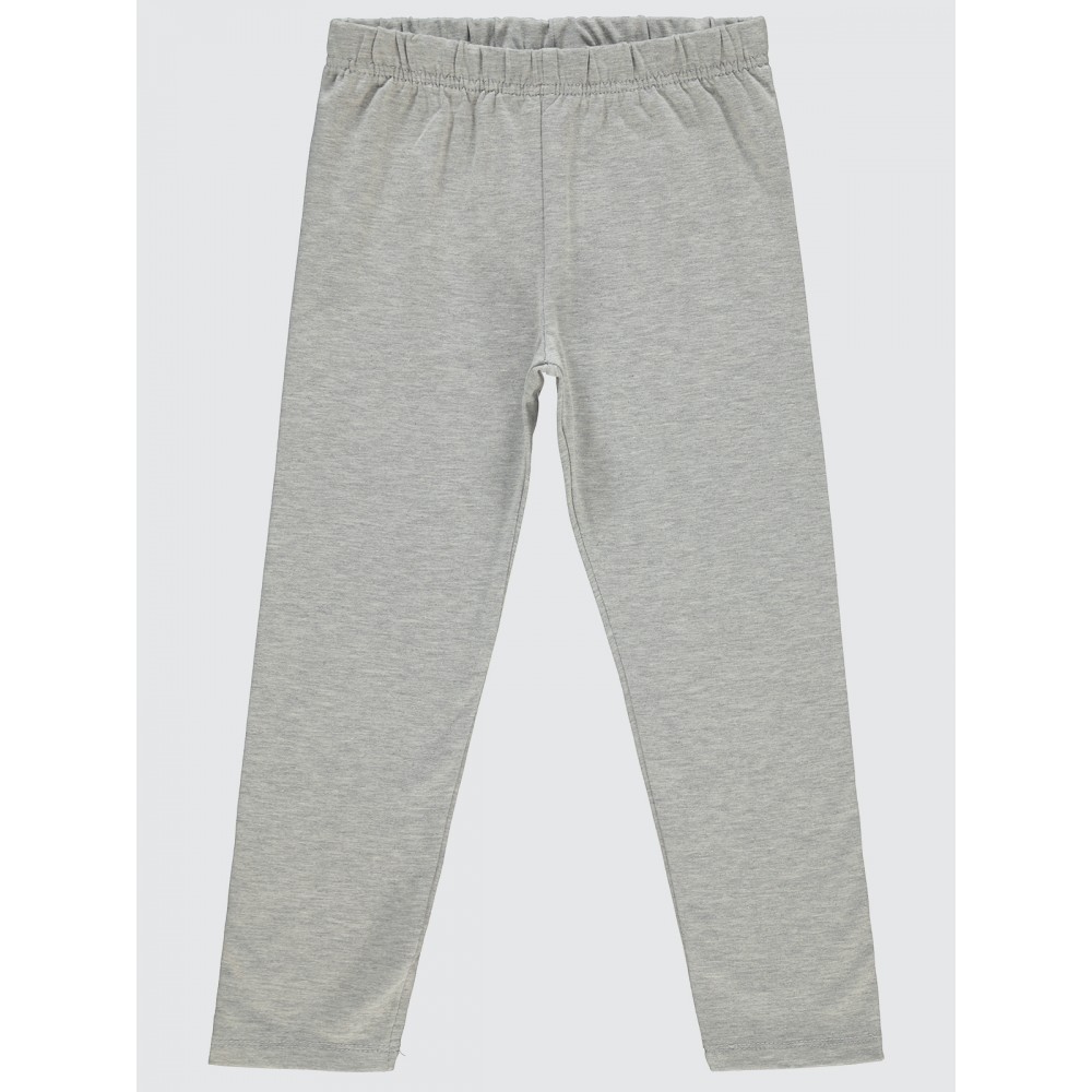 Gray Melange Girls-Leggings Gray Melange Girls-Leggings