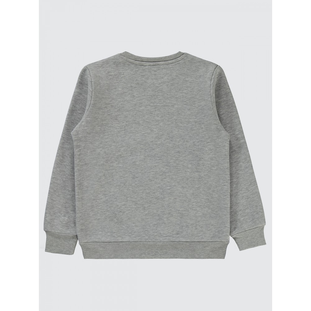Gray Melange Boys-Sweatshirt Gray Melange Boys-Sweatshirt
