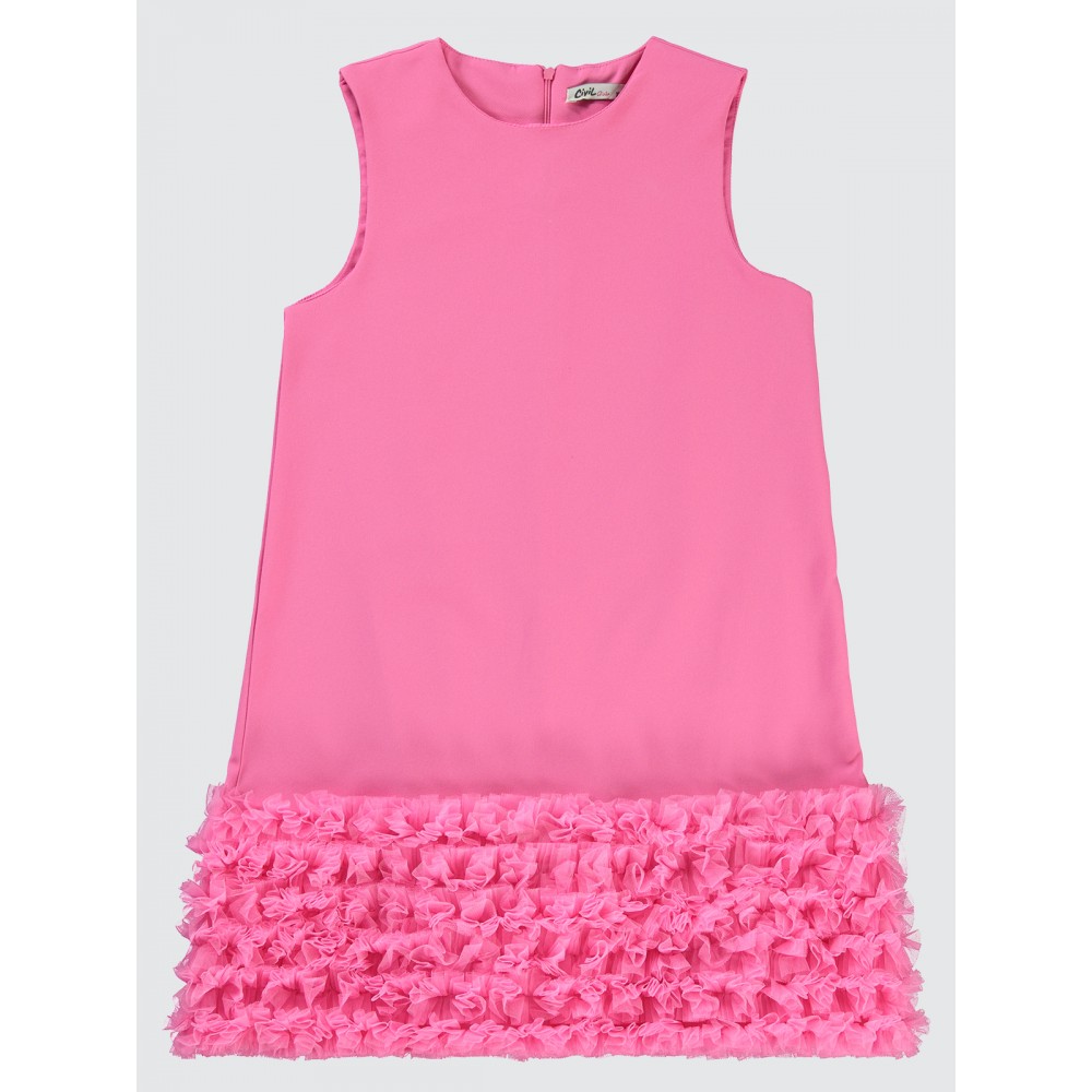Fuchsia Girls-Dress and Overall Fuchsia Girls-Dress and Overall