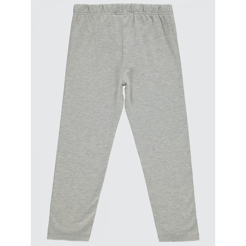 Gray Melange Girls-Leggings Gray Melange Girls-Leggings