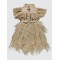 Beige Girls-Dress and Overall