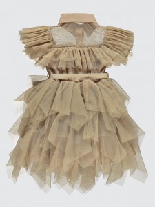 Beige Girls-Dress and Overall