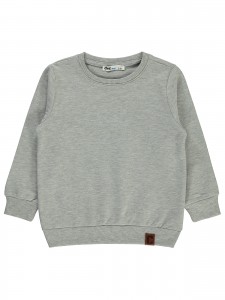 Gray Melange Boys-Sweatshirt