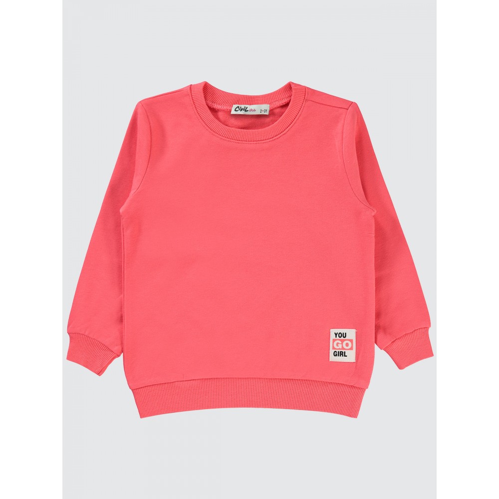 Sunset Coral Girls-Sweatshirt Sunset Coral Girls-Sweatshirt