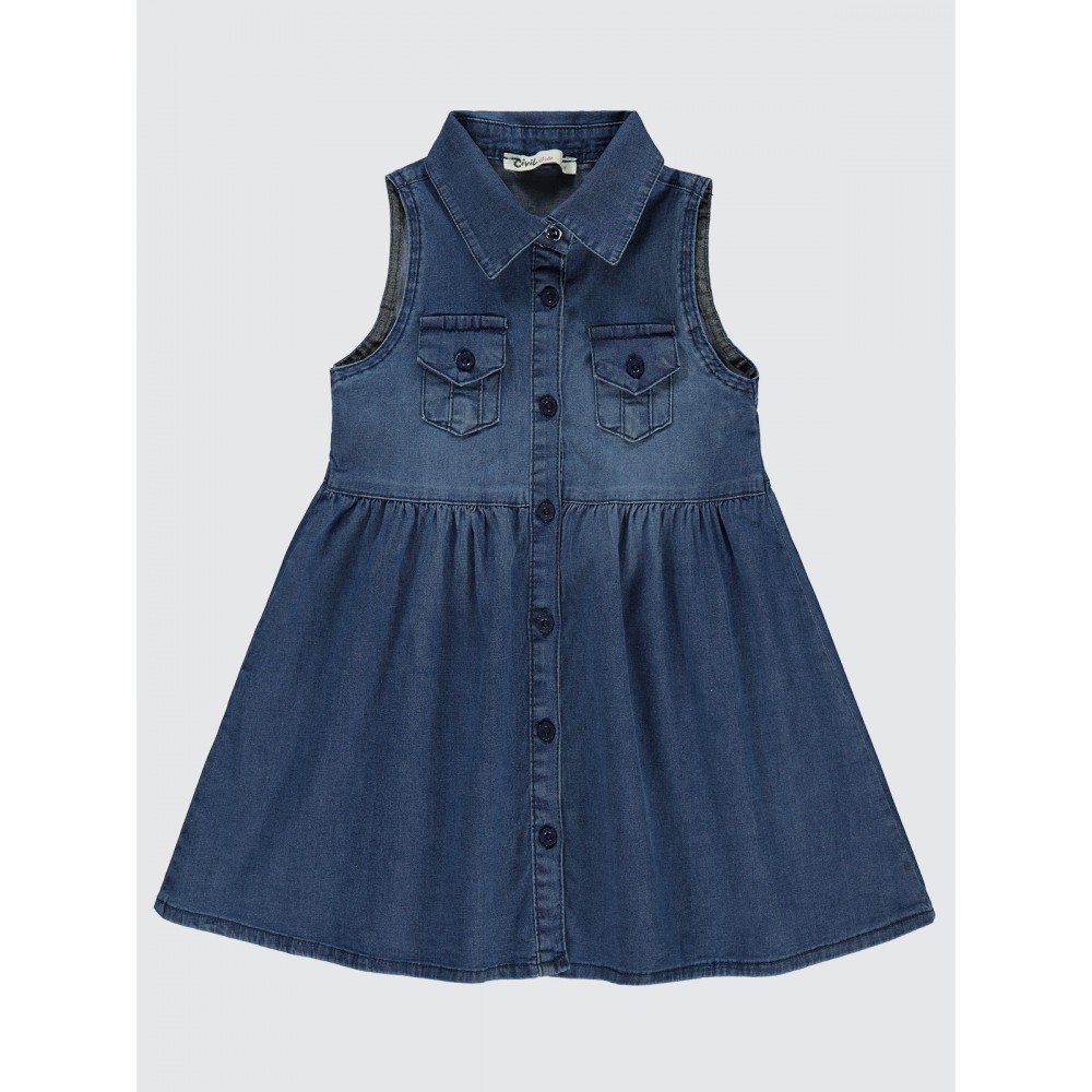 Blue Girls-Dress and Overall Blue Girls-Dress and Overall