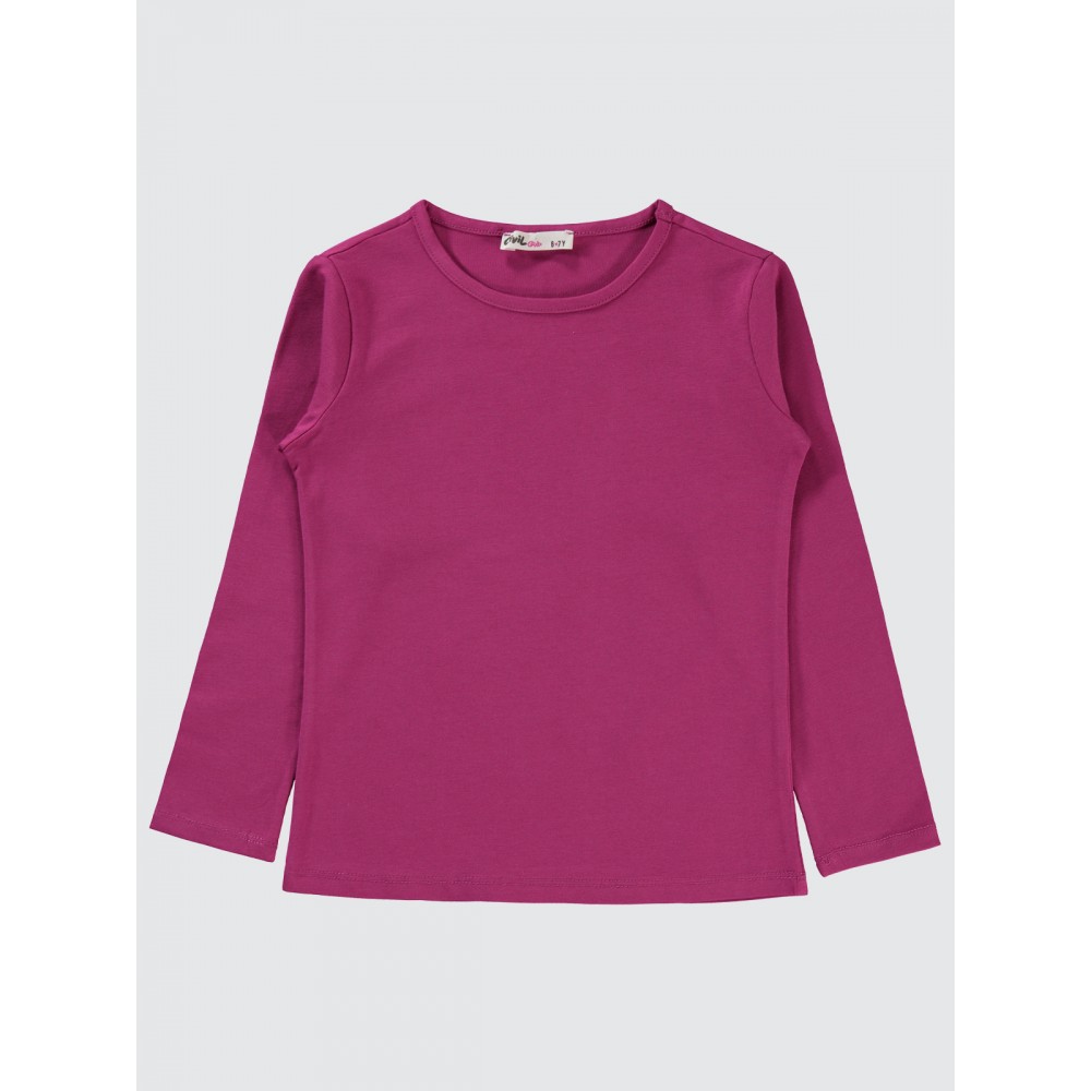 Amaranth Color Girls-Sweatshirt Amaranth Color Girls-Sweatshirt
