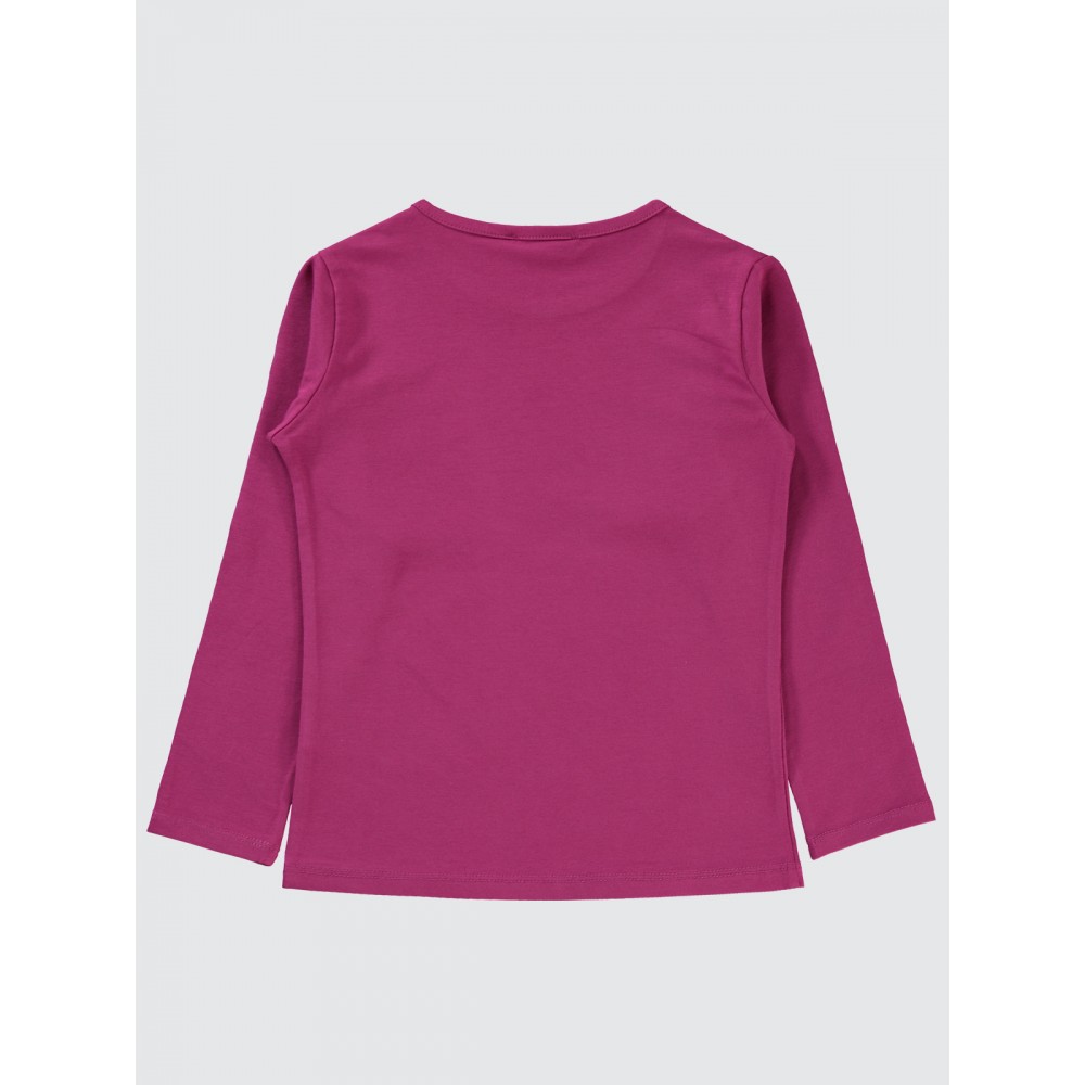 Amaranth Color Girls-Sweatshirt Amaranth Color Girls-Sweatshirt