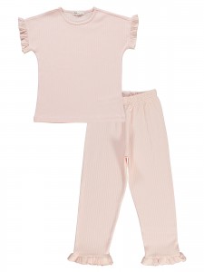 Light Powder Pink Girls-Pajama Set