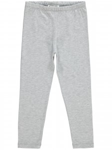 Heather Gray Melange Girls-Leggings