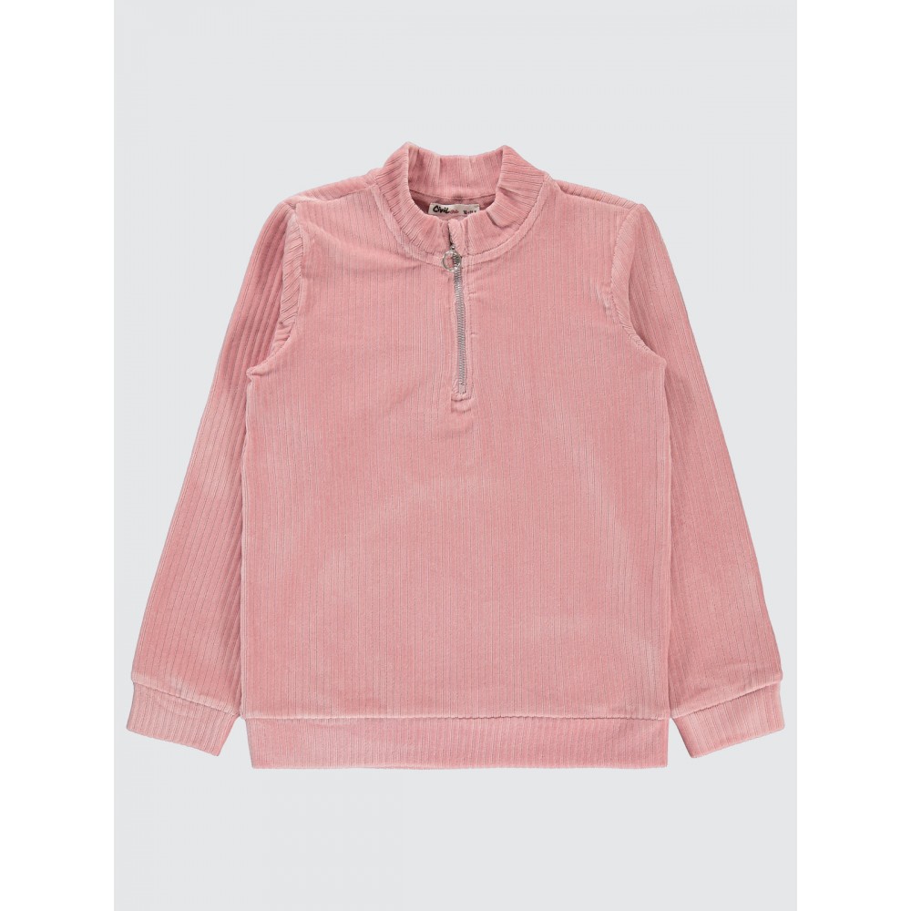 Dark Powder Pink Girls-Sweatshirt Dark Powder Pink Girls-Sweatshirt