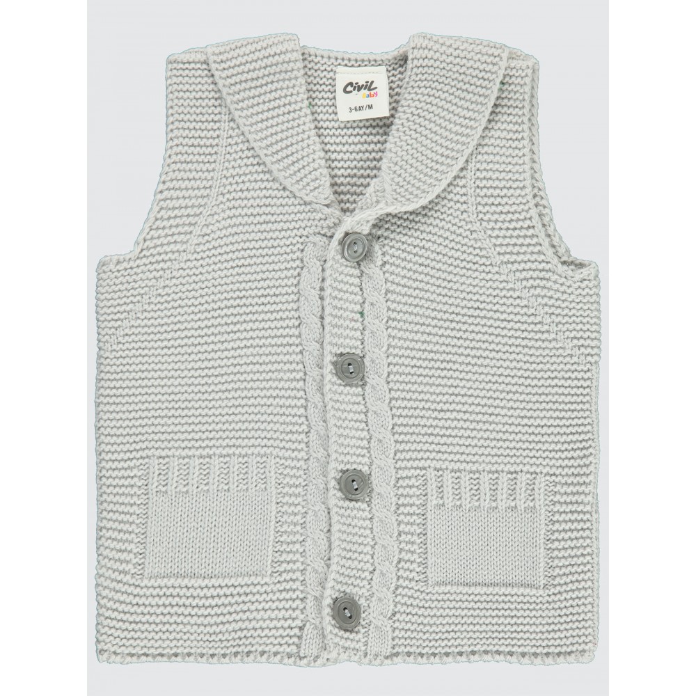 Gray Melange Baby-Vest Gray Melange Baby-Vest