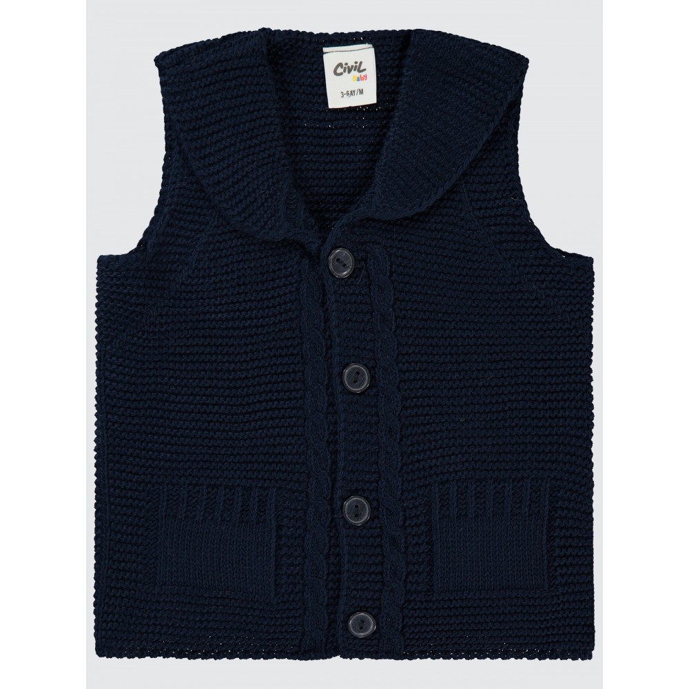 Navy Baby-Vest Navy Baby-Vest