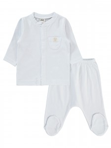 White Baby-Pajama Set