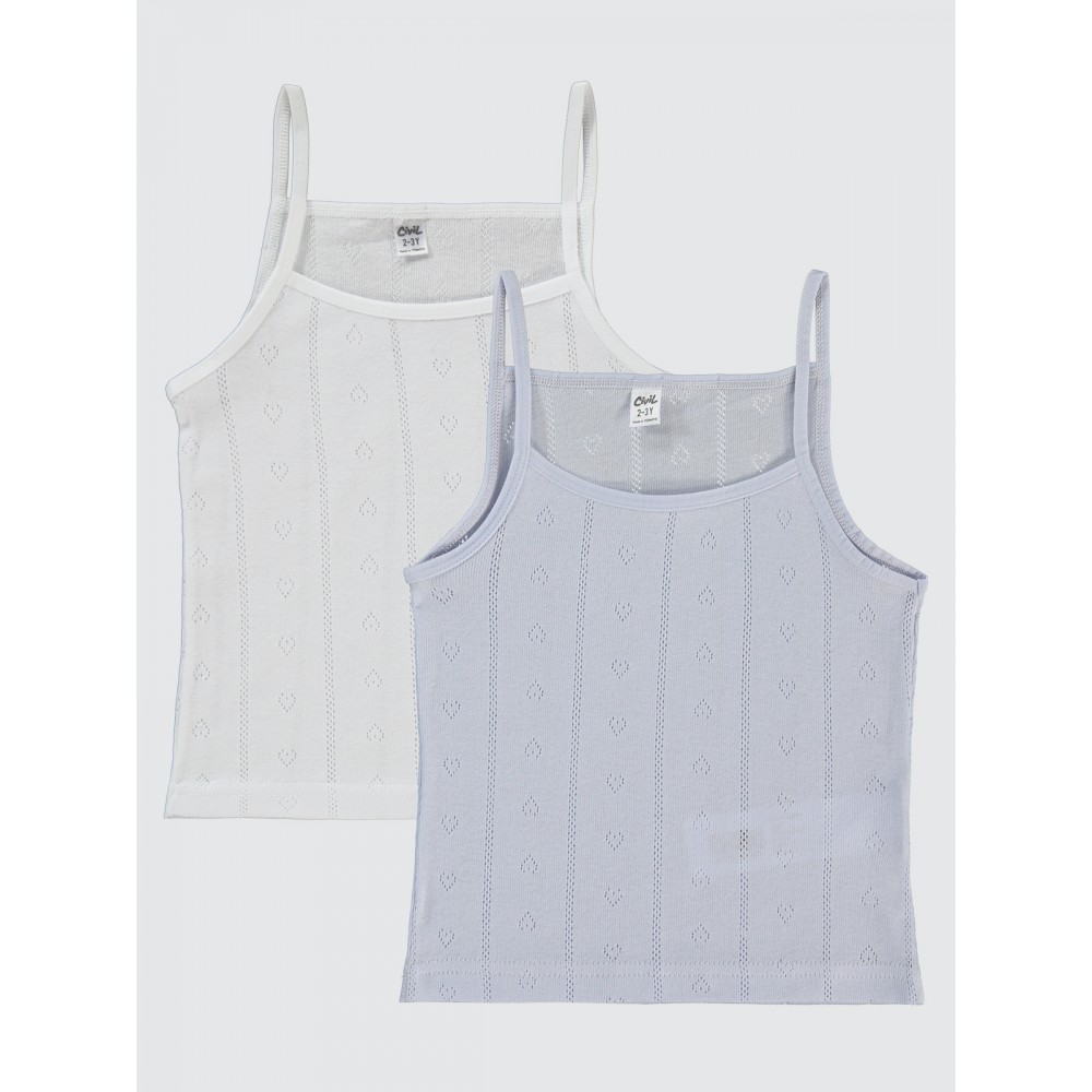 White-Lilac Girls-Undershirt White-Lilac Girls-Undershirt