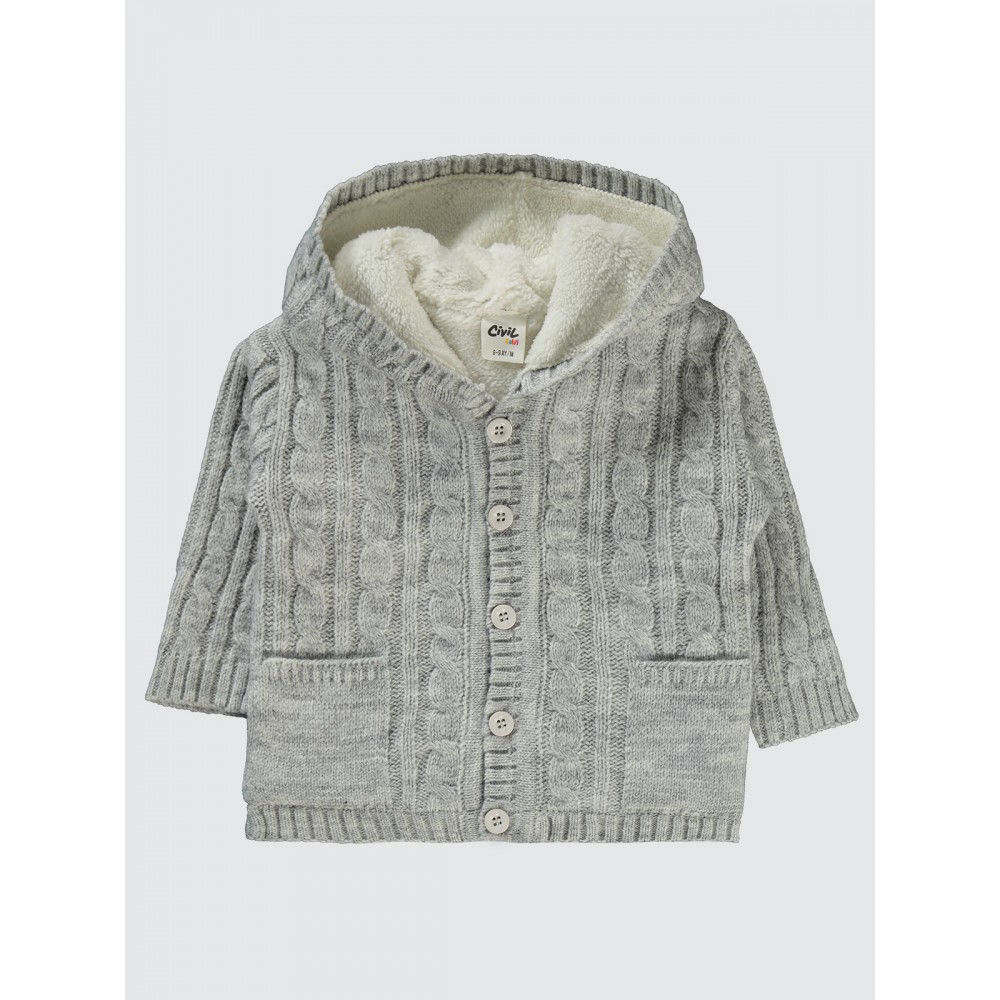 Gray Melange Baby-Cardigan Gray Melange Baby-Cardigan