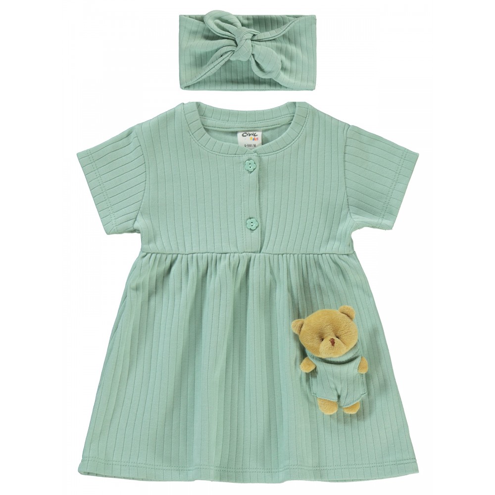 Green Almond Baby-Dress and Overall Green Almond Baby-Dress and Overall