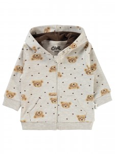 Beige Melange Baby-Cardigan