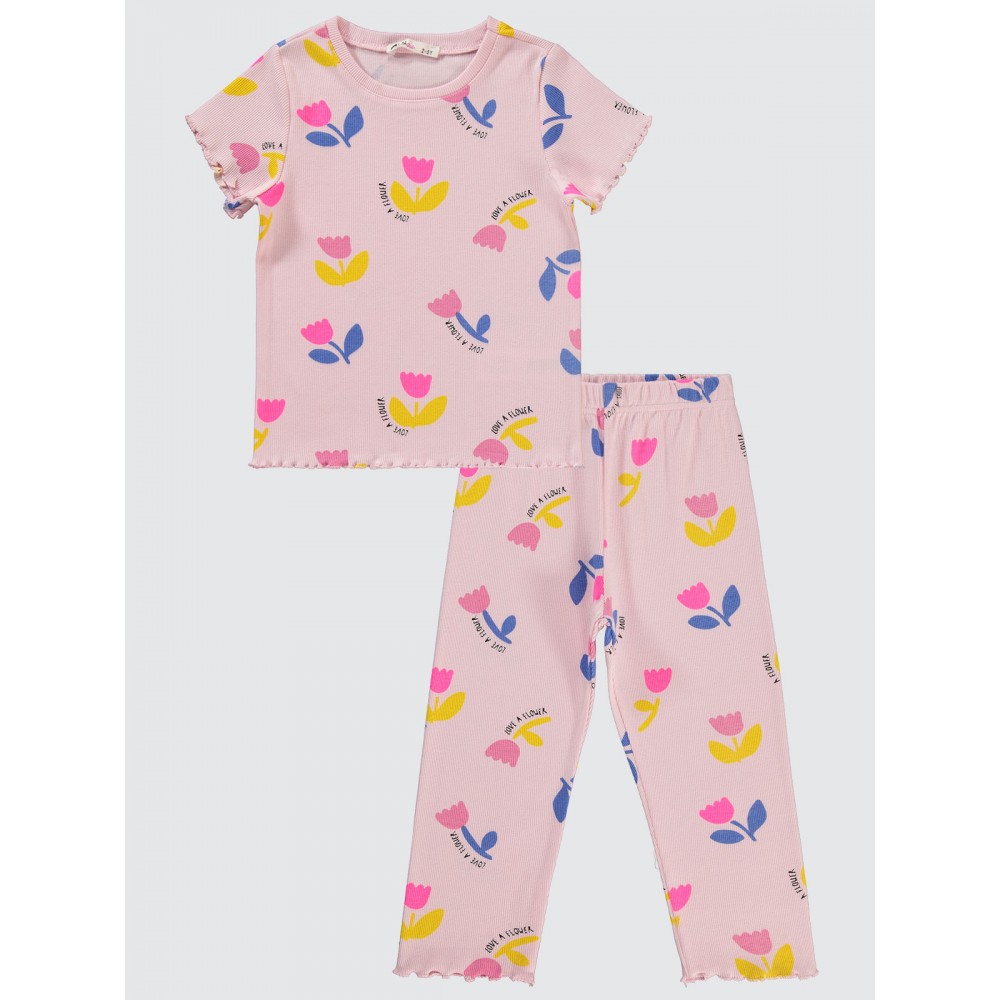 Rose Pink Girls-Pajama Set Rose Pink Girls-Pajama Set