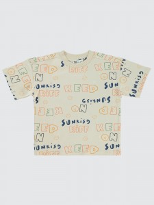 Stone Color Boys-T-Shirt
