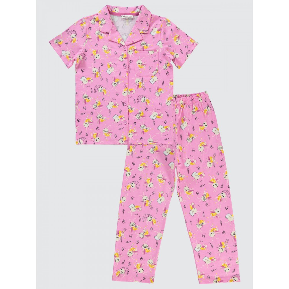 Fondant Pink Girls-Pajama Set Fondant Pink Girls-Pajama Set