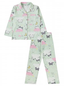 Fresh Mint Girls-Pajama Set