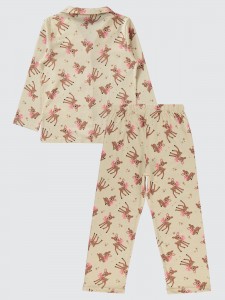 Light Milk Coffee Girls-Pajama Set