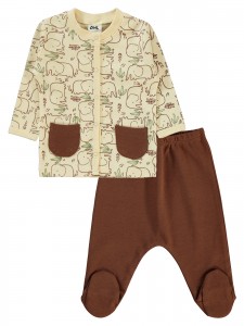 Ivory Baby-Pajama Set