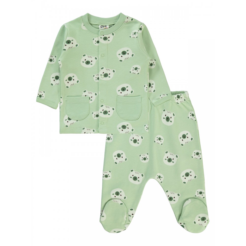 Soft Khaki Baby-Pajama Set Soft Khaki Baby-Pajama Set