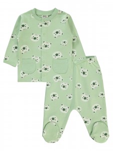 Soft Khaki Baby-Pajama Set