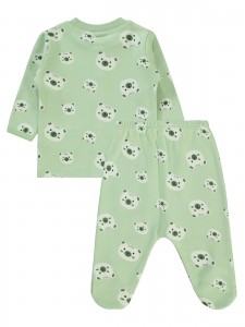 Soft Khaki Baby-Pajama Set