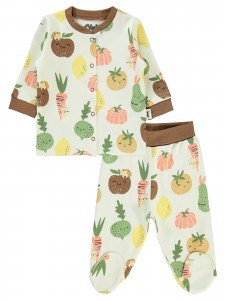 Brown Baby-Pajama Set