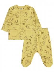 Soft Yellow Baby-Pajama Set