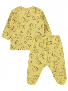Soft Yellow Baby-Pajama Set