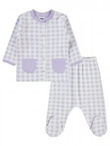 Lilac Baby-Pajama Set