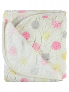 Cream-Pink Baby-Blanket and Swaddle
