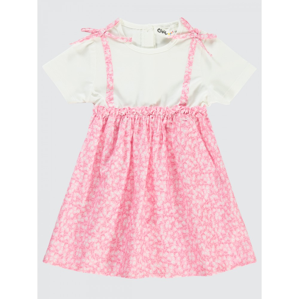 Pink Baby-Dress and Overall Pink Baby-Dress and Overall