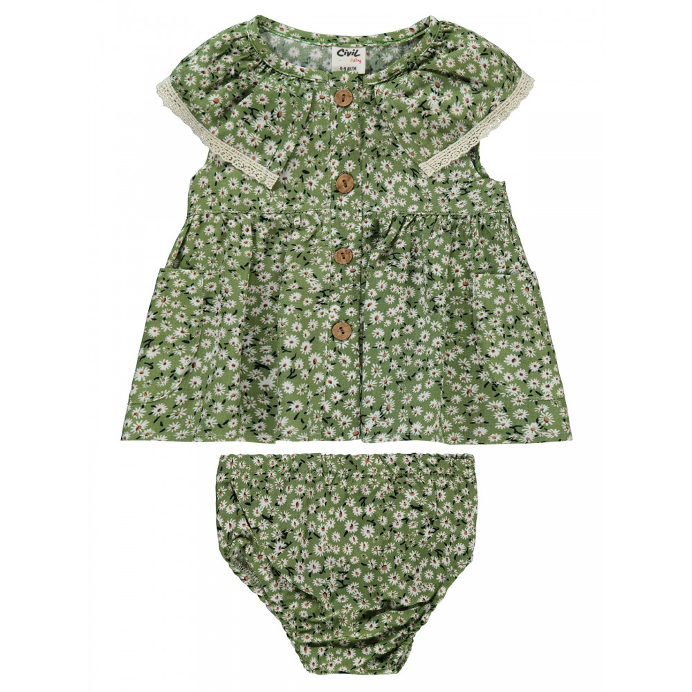 Khaki Baby-Dress and Overall Khaki Baby-Dress and Overall