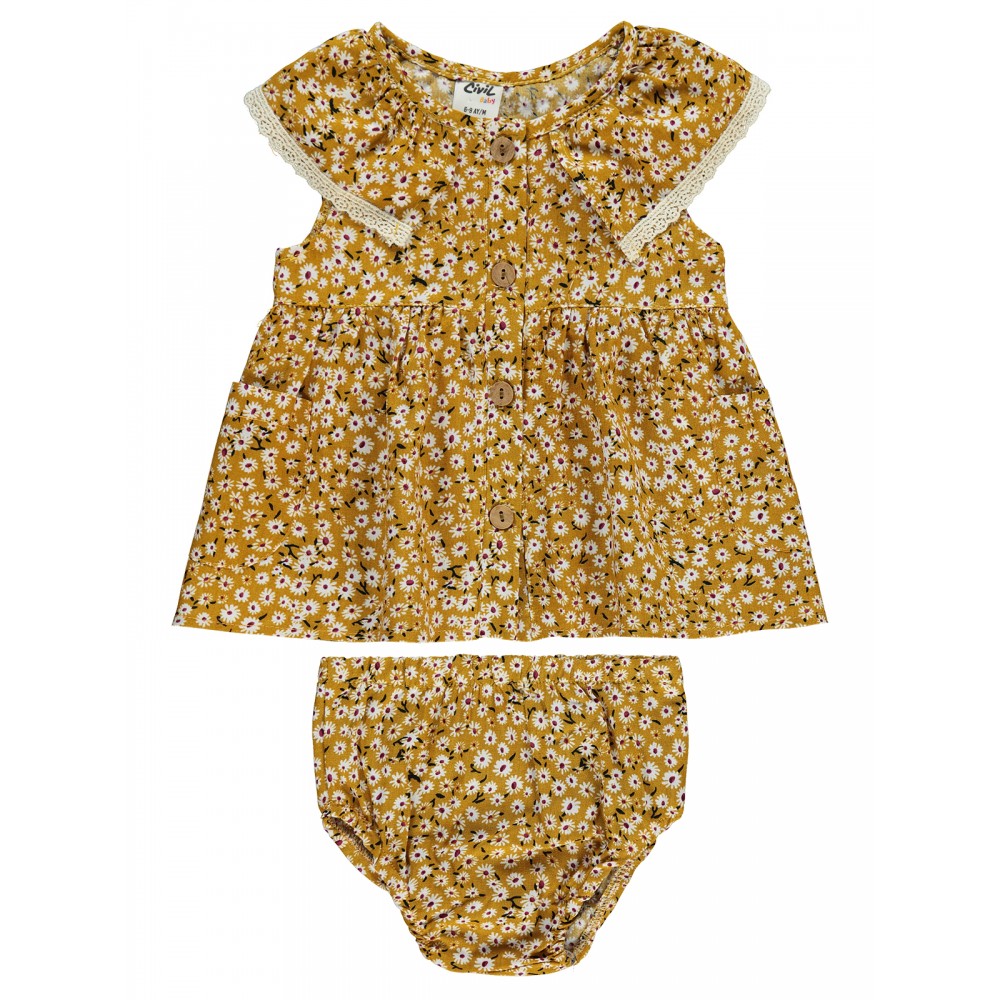 Mustard Baby-Dress and Overall Mustard Baby-Dress and Overall