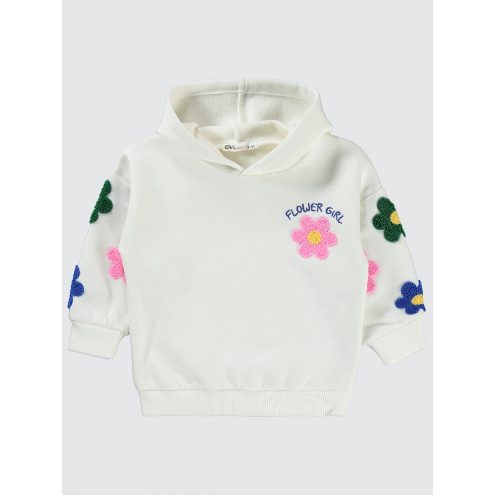 Ecru Girls-Sweatshirt Ecru Girls-Sweatshirt