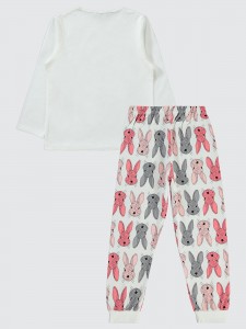 Ecru Girls-Pajama Set