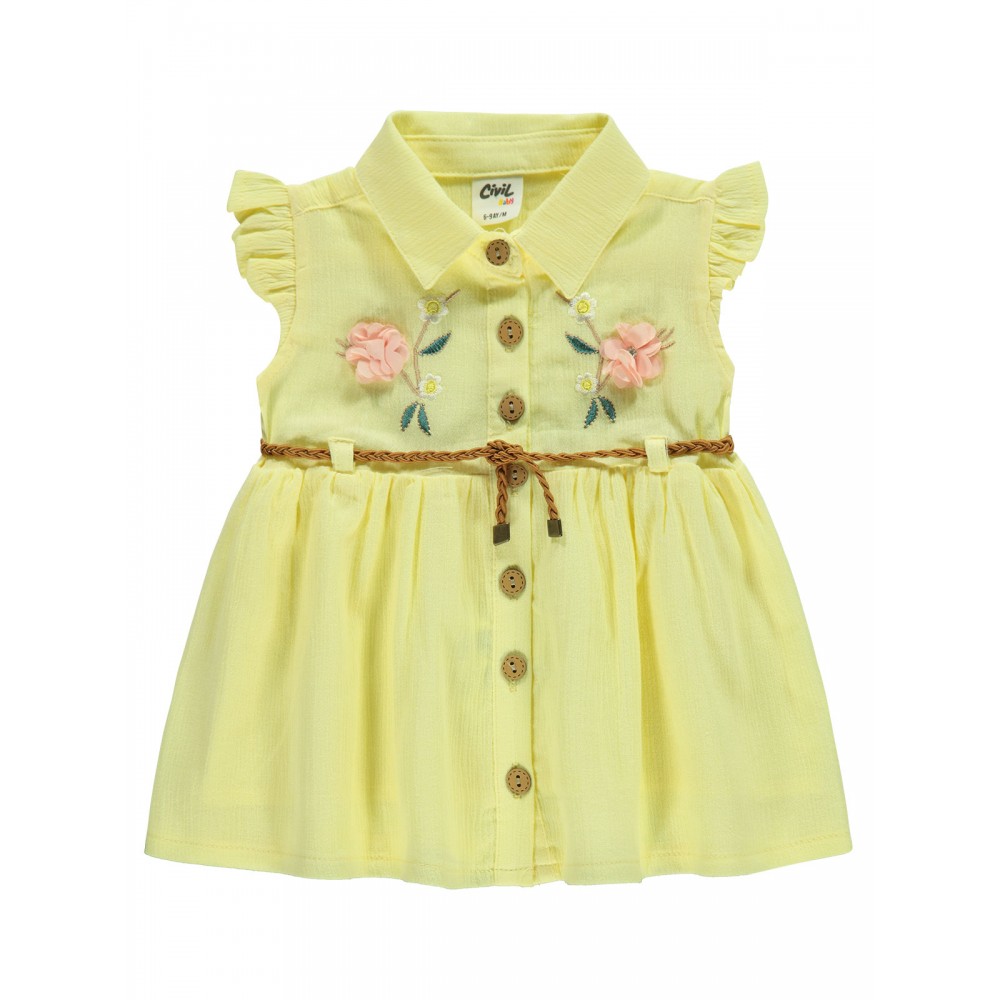 Yellow Baby-Dress and Overall Yellow Baby-Dress and Overall