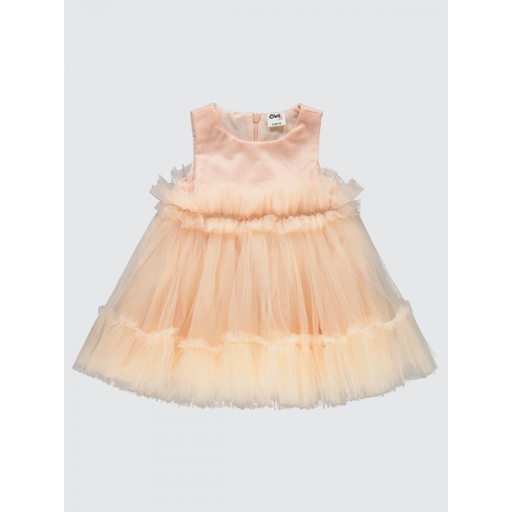 Salmon Baby-Dress and Overall Salmon Baby-Dress and Overall