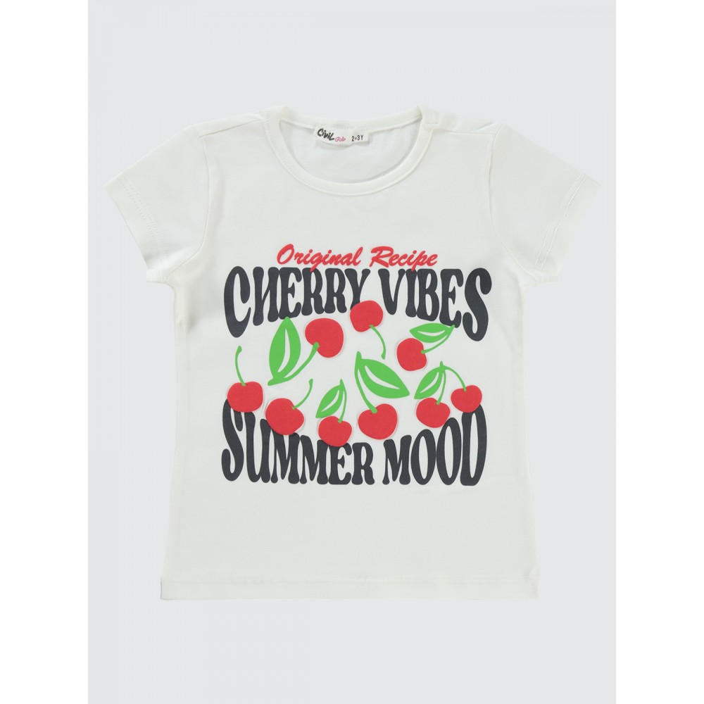 Ecru Girls-T-Shirt Ecru Girls-T-Shirt