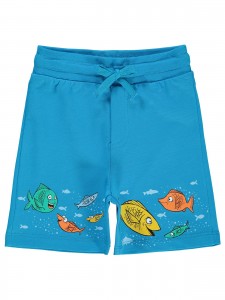 Dark Turquoise Boys-Capri Pants