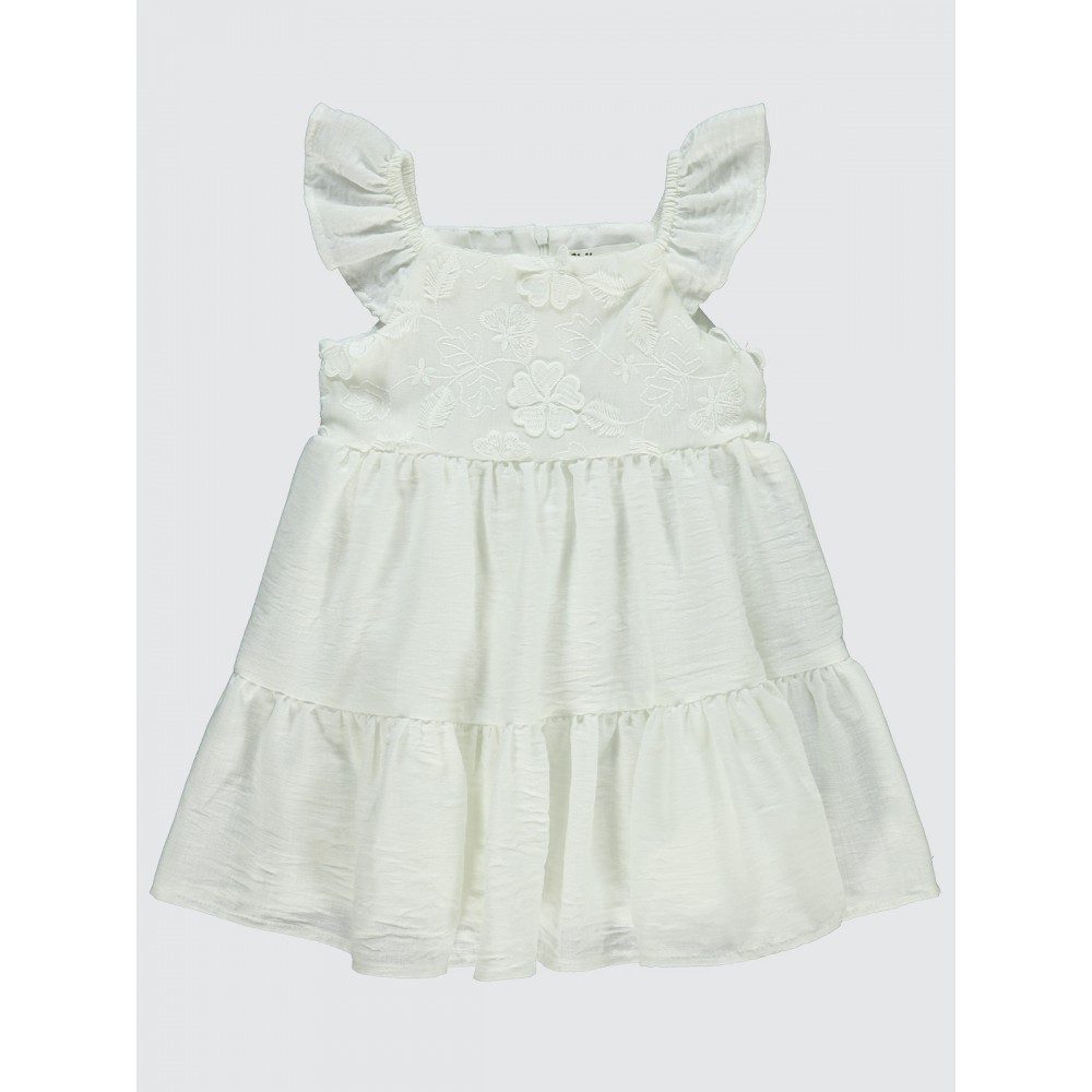 Ecru Girls-Dress and Overall Ecru Girls-Dress and Overall