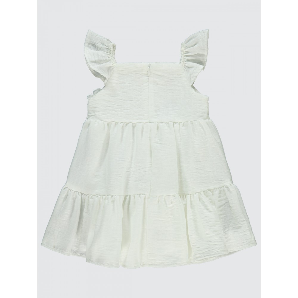 Ecru Girls-Dress and Overall Ecru Girls-Dress and Overall