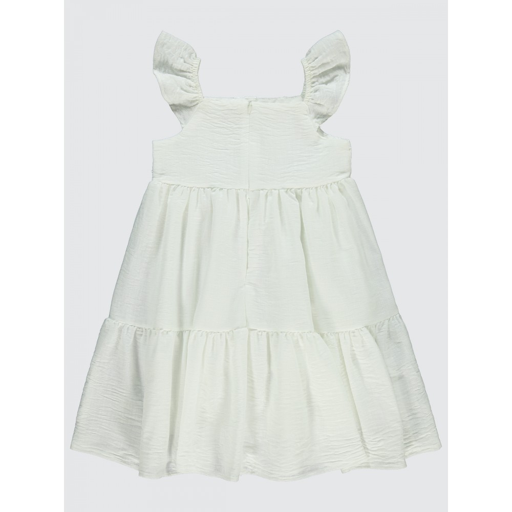 Ecru Girls-Dress and Overall Ecru Girls-Dress and Overall