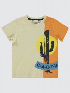 Stone Color Boys-T-Shirt